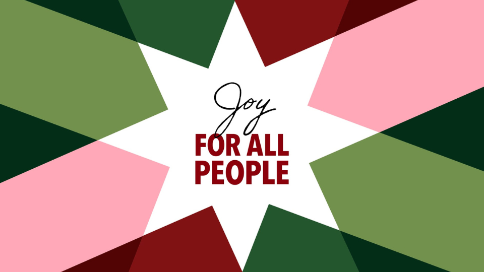 joy for all people in the middle of a star